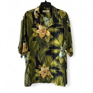 Tommy Bahama Men's Silk Tropical Hawaiian Cruise Button Down Shirt XL